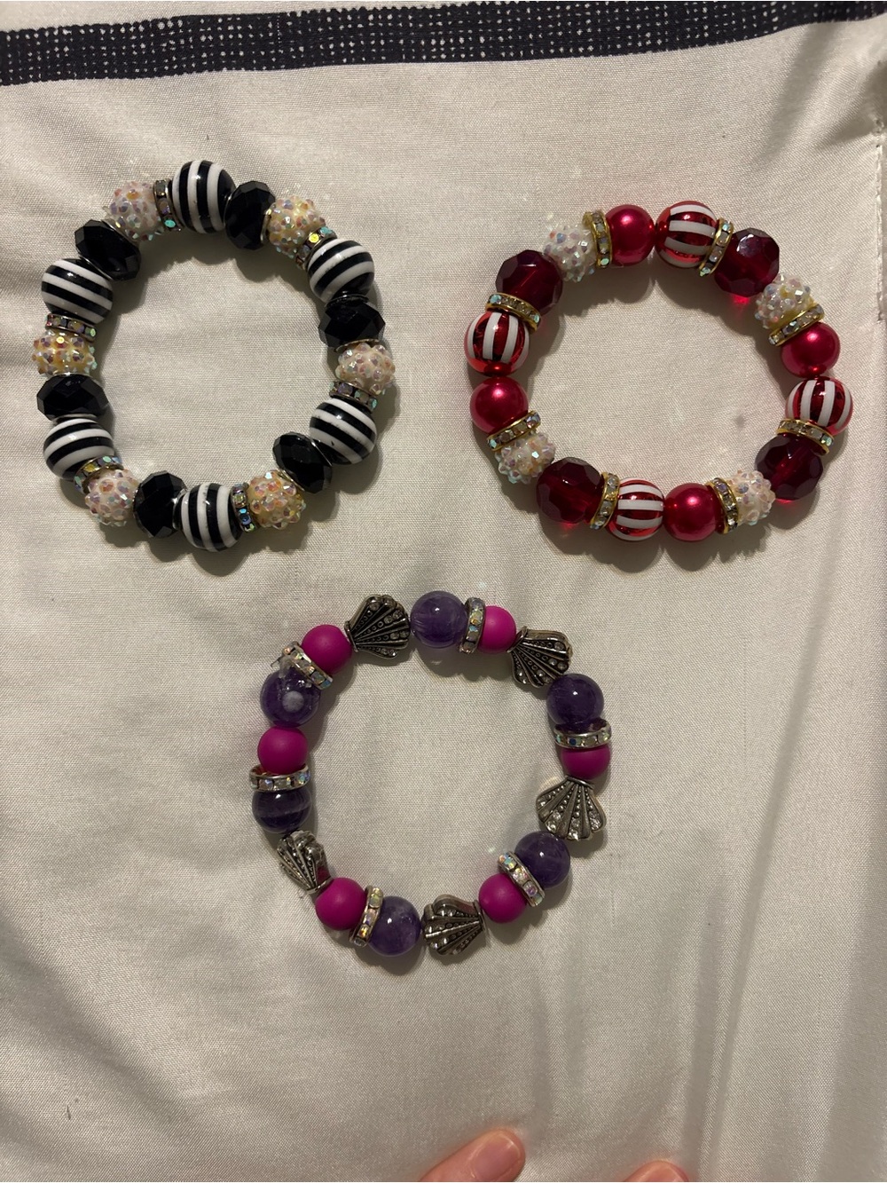 Set of 3 Beaded Bracelets